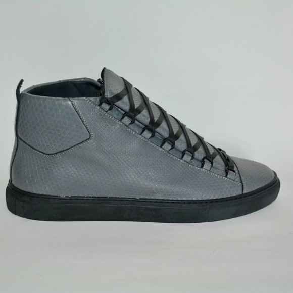 NEW BALENCIAGA HITOP PYTHON LEATHER SNEAKERS US 15 EU 48 MENS - Picture 2 of 6